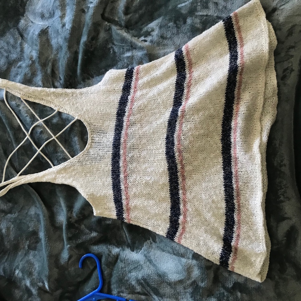 American Eagle Knitted Striped Tank